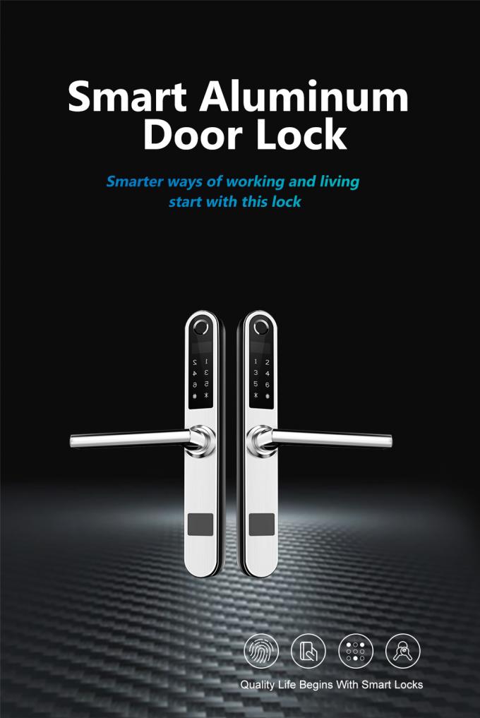 Serratura di porta astuta di ricerca del dito di parola d'ordine della carta di modo RFID/serratura di vetro di alluminio della porta a battenti 0