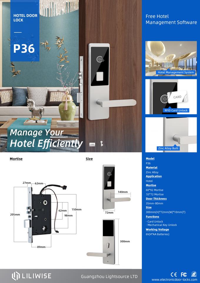 Lettore di schede chiave del colpo di RFID Hotel Door Locks/chiusura magnetica elettronica di sicurezza 0