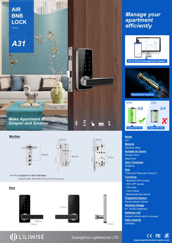 Serrature di porta telecomandate dell'appartamento di Bluetooth Wifi 0