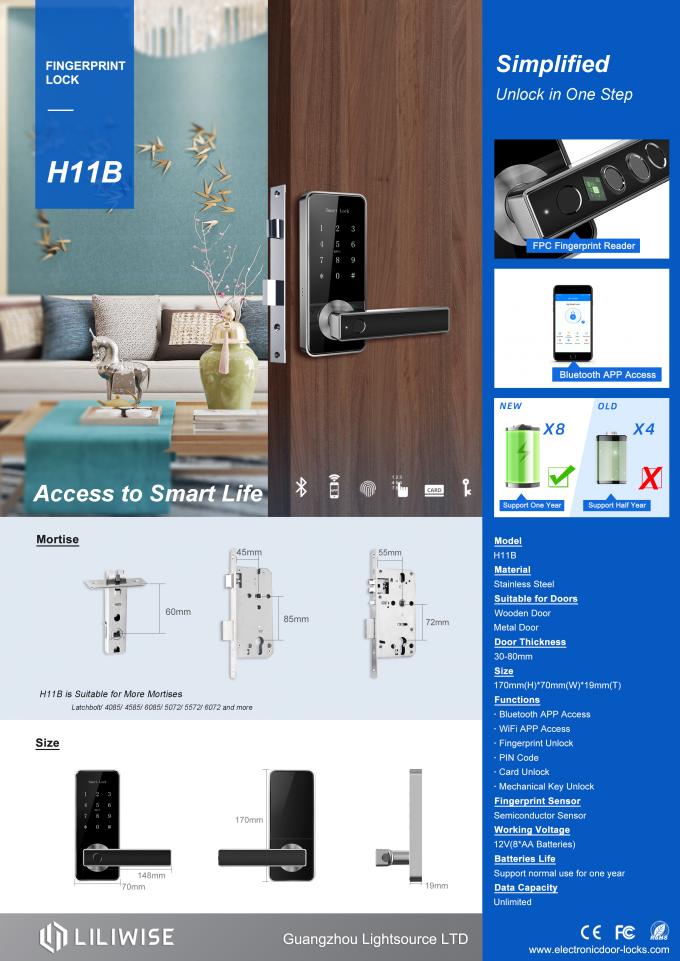 Serratura di porta astuta di codice dell'OEM per la serratura senza fili del fermo di Digital impronta digitale domestica/all'aperto 3