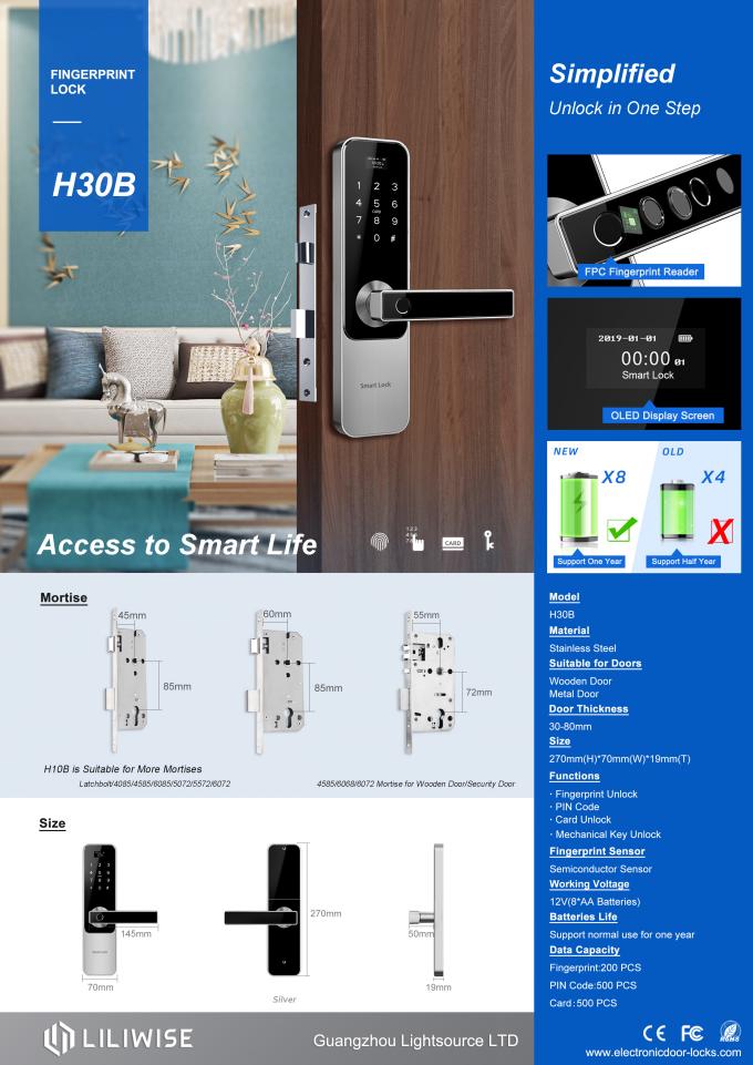 Serratura di porta elettrica di codice di pannello di Digital di tocco della serratura di porta dell'impronta digitale di alta sicurezza per la casa 0