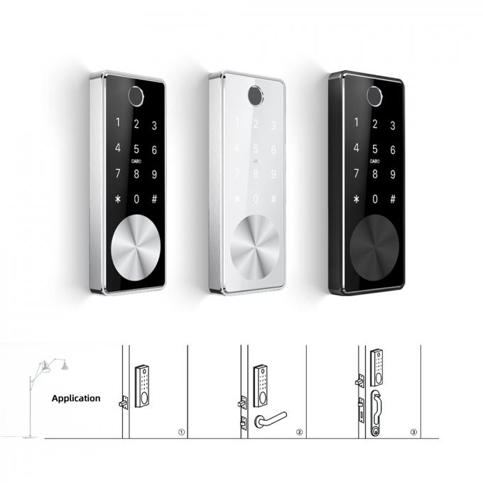 Codifichi il pannello in lega di zinco dell'acrilico delle serrature di porta della stanza dello schermo dell'impronta digitale di Bluetooth della serratura di porta 0