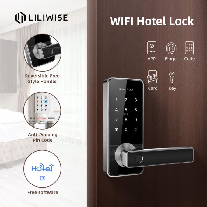 L'impronta digitale biometrica domestica intelligente astuta di Wifi della serratura di porta dell'hotel sblocca 1