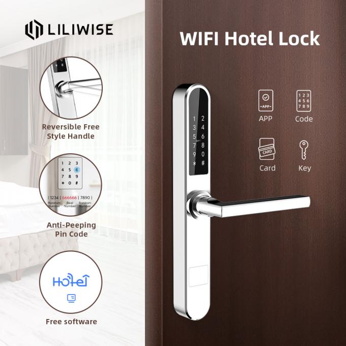 Serratura intelligente dell'hotel RFID di codice di WIFI Bluetooth senza sistema di hotel 2