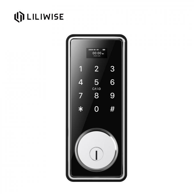 Chiavistello senza molla di scatto elettrico biometrico intelligente di Digital WiFi della tastiera della serratura di porta della carta chiave singolo 0