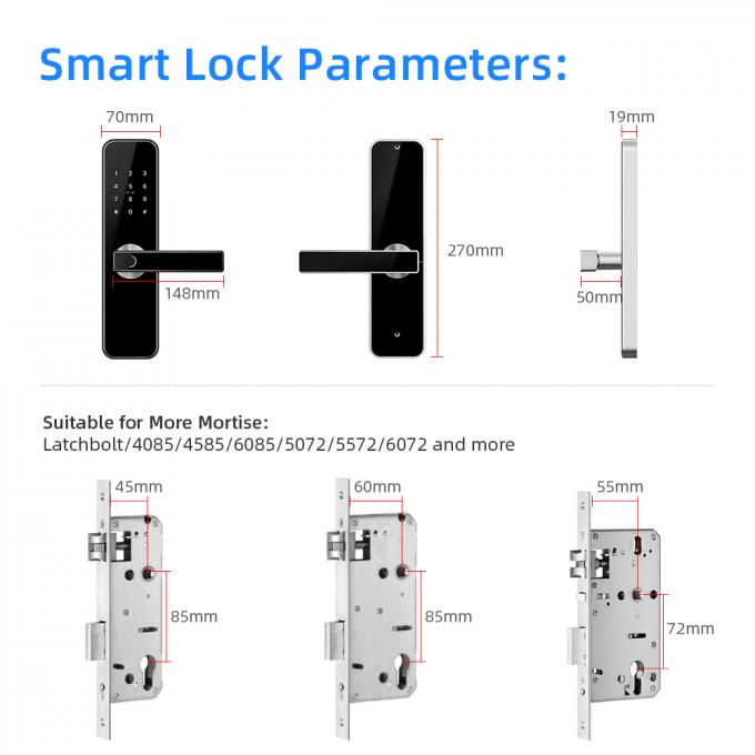 Ladro Keyless elettronico delle serrature di porta di Liliwise dell'impronta digitale biometrica anti 1