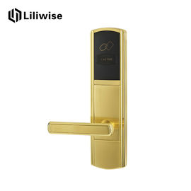 Serrature di porta elettroniche dell'hotel dorato, serratura di porta della carta chiave della carta di RFID per gli hotel
