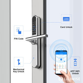 Colore esile dell'argento del pannello di larghezza della serratura di porta di Thumbprint della serratura di porta di WiFi APP Access Bluetooth 38mm