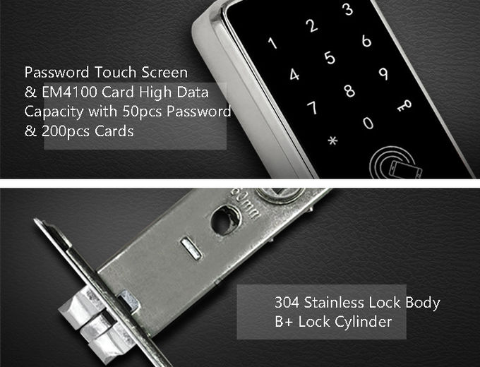 Modi della serratura di porta di Bluetooth dell'acciaio inossidabile quattro sbloccare progettazione alla moda 1