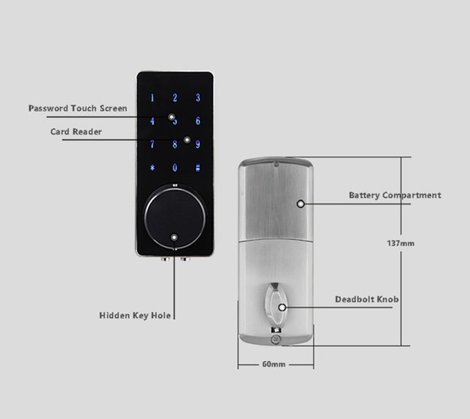 Auto della serratura di porta di Bluetooth della tastiera di parola d'ordine che chiude la durata a chiave di 5000 volte 3
