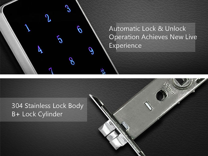 Serratura di porta calda di vendita di sicurezza di WiFi Bluetooth Access di chiavistello senza molla di scatto automatico astuto dell'impronta digitale 2