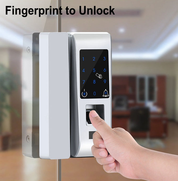 La serratura di entrata principale biometrica su ordinazione Frameless nessun fori quattro sblocca i modi sbloccare 0