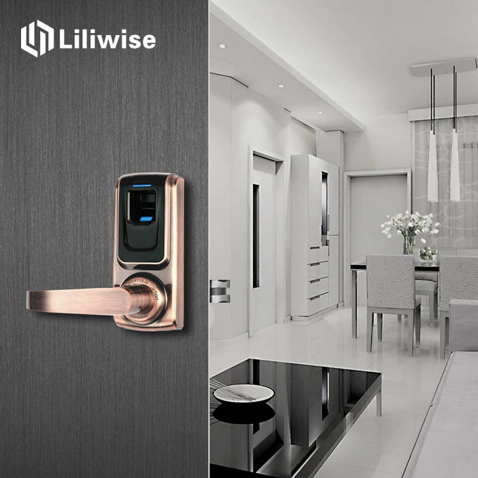 Cilindro Access della serratura di porta dell'impronta digitale dell'appartamento una durata di vita della batteria di 10.000 volte 0