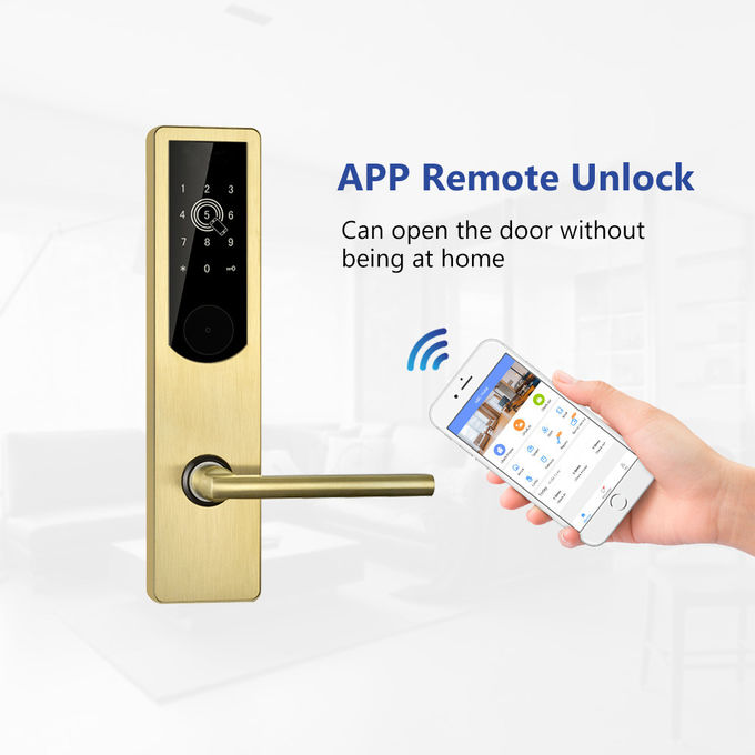 Serratura di porta di legno di codice dell'appartamento di Digital di porta di PIN elettronico delle serrature/Bluetooth WiFi 0