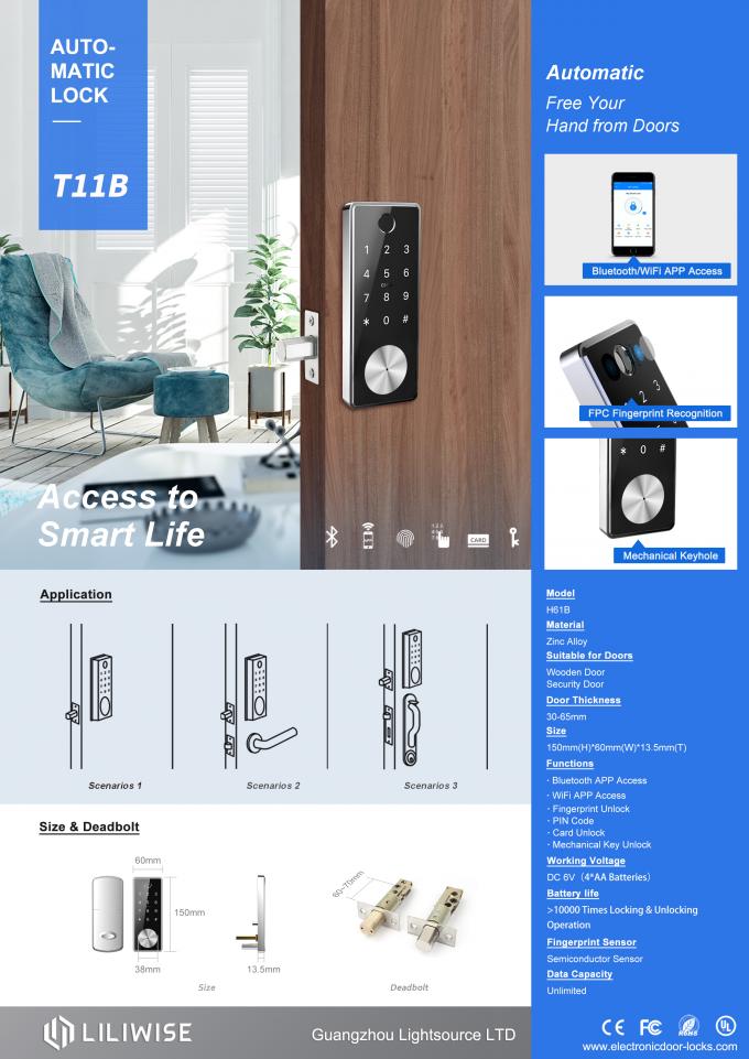 Serratura di porta elettronica di Bluetooth dell'impronta digitale per Houesehold e l'annuncio pubblicitario 1