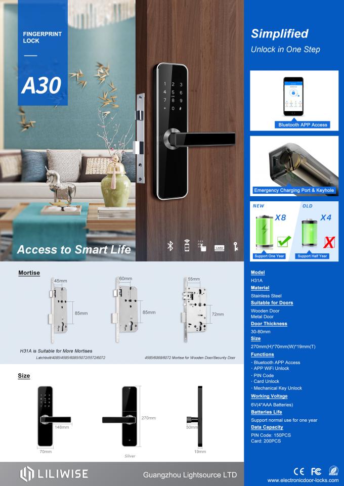 Il PIN codifica la serratura di porta elettronica di sicurezza 0.1S Airbnb delle serrature di porta dell'appartamento 2