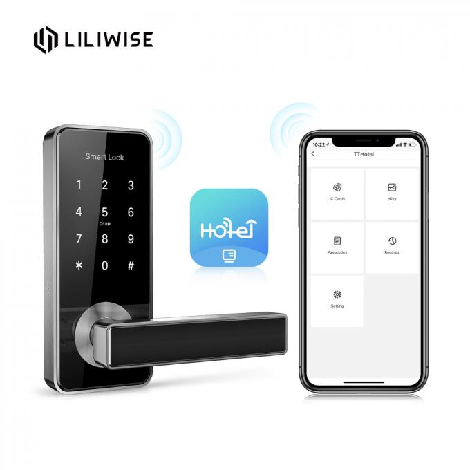 Sistema astuto elettronico della serratura di porta dell'hotel della maniglia di porta delle serrature di porta dell'hotel di RFID Wifi 1