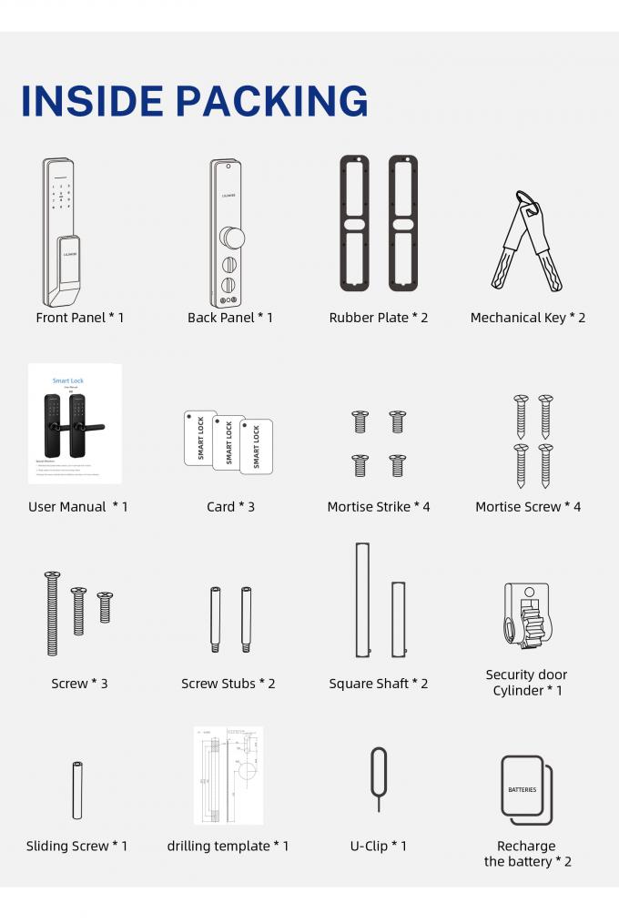 Liliwise Nuovo Disegno Serratura Fully-Automatic Digital Electronic Fingerprint Lock Tuya APP TTlock Smart Door Lock 34