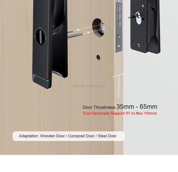 Riconoscimento facciale 3D App Wifi Cerradura Inteligente Key Password Card Smart Door Lock Impressione digitale di impronte digitali 14