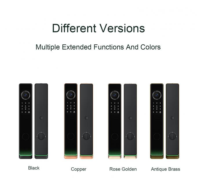 Liliwise Fully Automatic Luxury Electronic Smart Entry Door Locks Wifi Ble Fingerprint Tuya TTlock Smart Door Lock con Camera 4