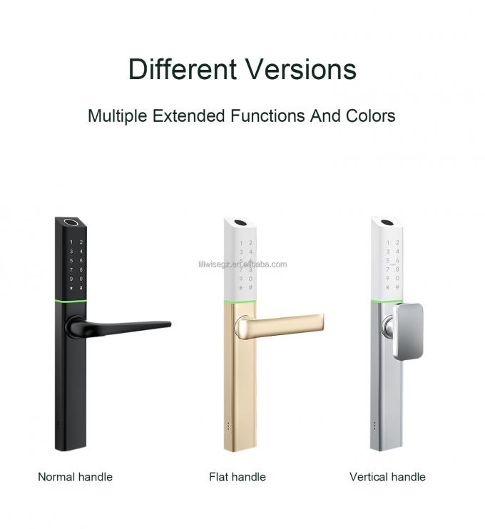 Wifi Remote Ttlock Fingerprint Ultra-slim Aluminum Tuya Sliding Door Smart Locks Digital Slim Smart Lock With App Unlock 4