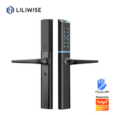 Liliwise Wifi impermeabile Chiusura di ingresso elettronica senza chiave Chiusura di porta in alluminio Chiusura di porta digitale intelligente ultra-slim