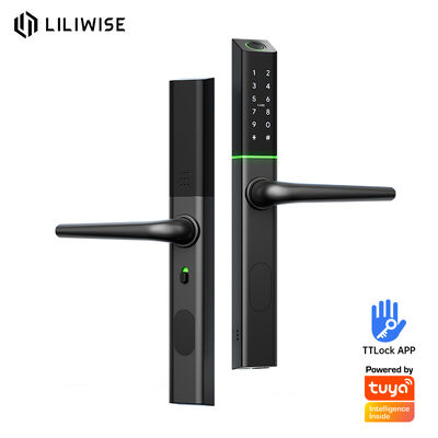 Posizione del cilindro regolabile Liliwise Serrature intelligenti ultra-sottili di alluminio digitale serratura elettronica intelligente per porte da 72 mm 85 mm 90 mm 92 mm