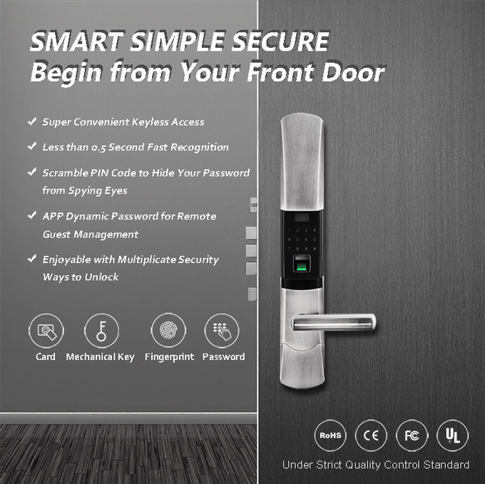 Basso consumo energetico automatico elettronico astuto del sensore dell'analizzatore dell'impronta digitale della serratura di porta 1
