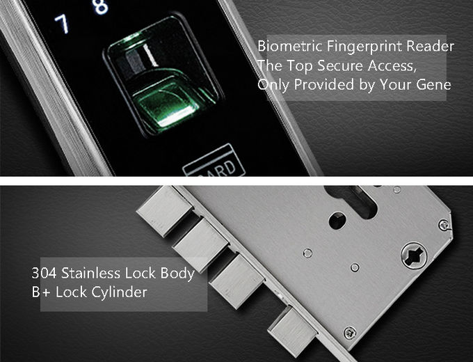 Batterie AA intelligenti 4x di Digital del touch screen della serratura di porta dell'impronta digitale dell'esposizione di OLED 2