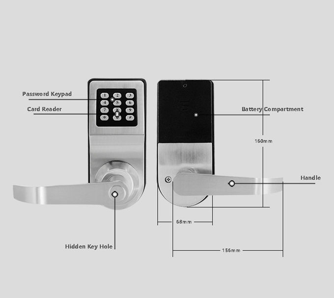 Serratura di porta elettronica classica con telecomando, serratura di porta di combinazione di codice della carta 3