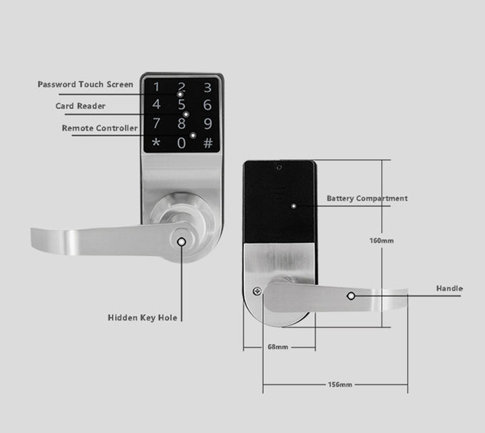 Progettazione a distanza del pannello del touch screen della serratura di porta di codice della porta per l'appartamento di Digital 2