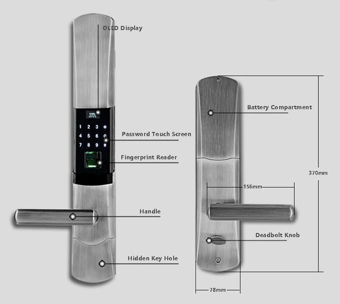 Basso consumo energetico automatico elettronico astuto del sensore dell'analizzatore dell'impronta digitale della serratura di porta 0