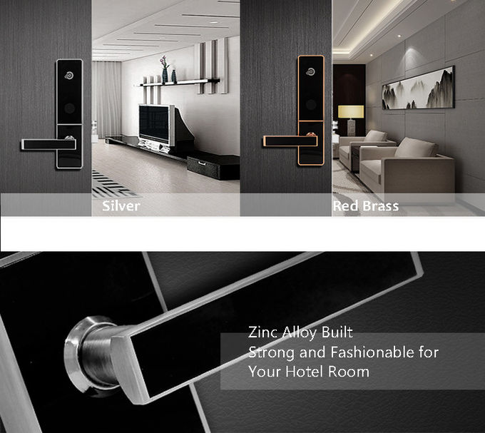 Serrature di porta Keyless elettroniche, basso consumo energetico della serratura di porta di stile dell'hotel 0