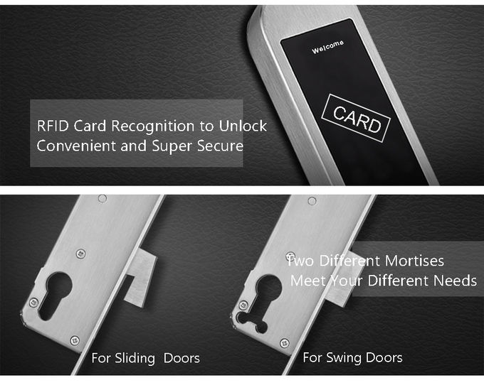 La chiave di alluminio di Smart Card della serratura del portello scorrevole sblocca 20% ~ umidità di lavoro di 90% 2